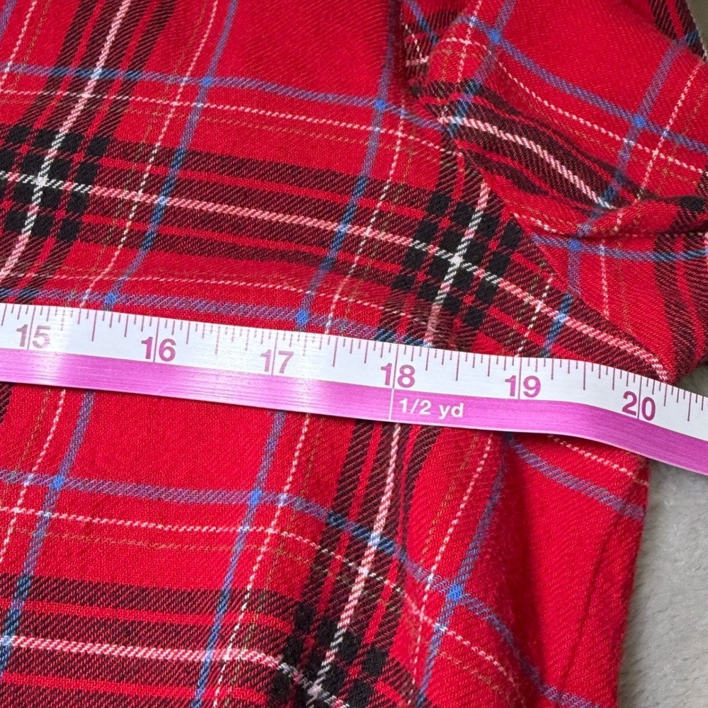 J Jill Sleep Womens Size Small Red Plaid Pajama Set Sleepwear Cozy Loungewear - Picture 8 of 11